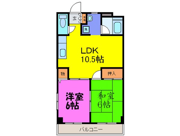 西田ハイツの物件間取画像